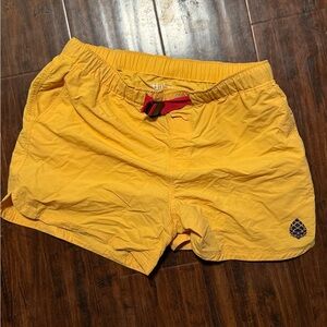 Stio Yellow Athletic Shorts